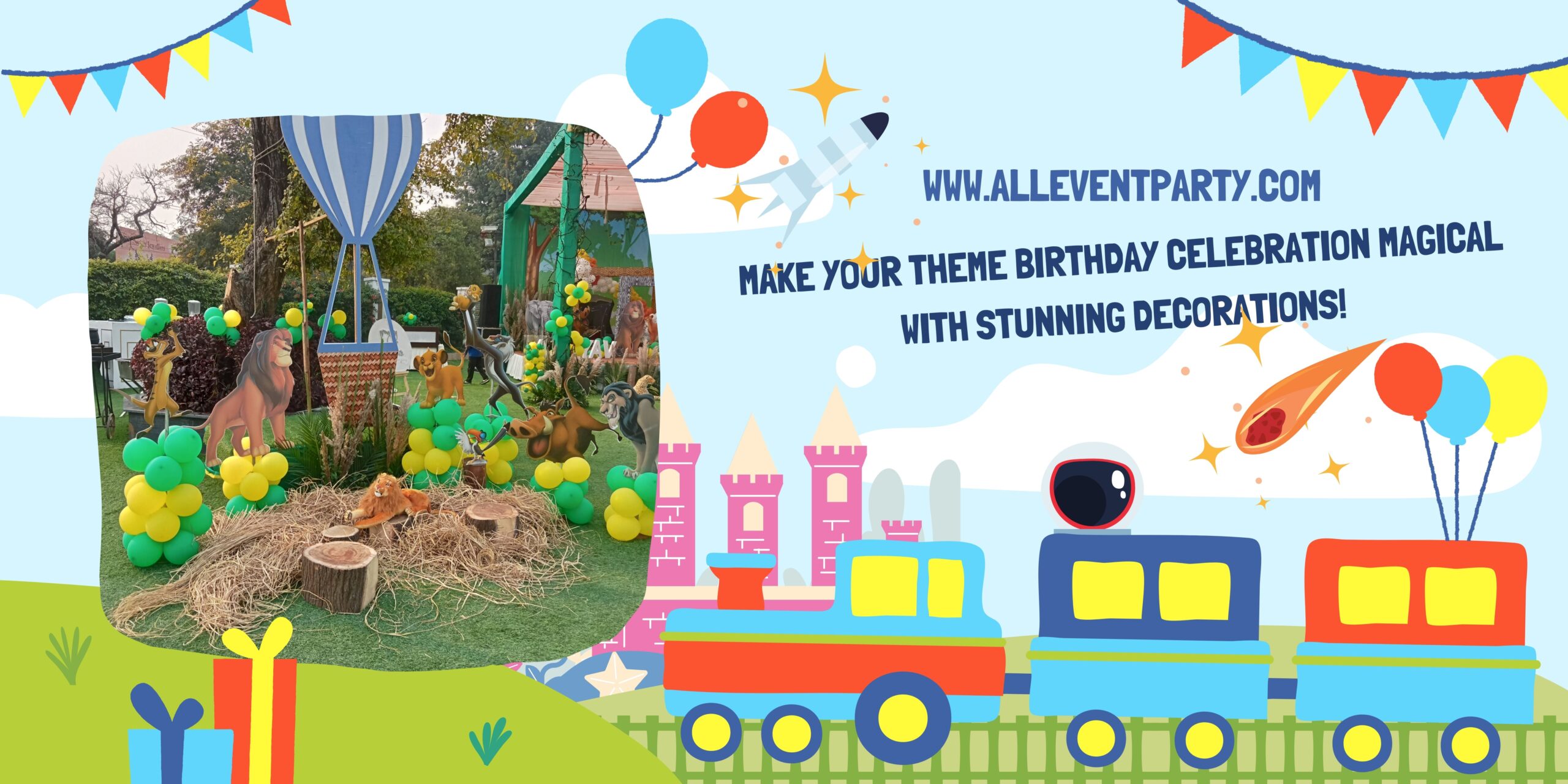 theme birthday decorations - ALL EVENTY PARTY